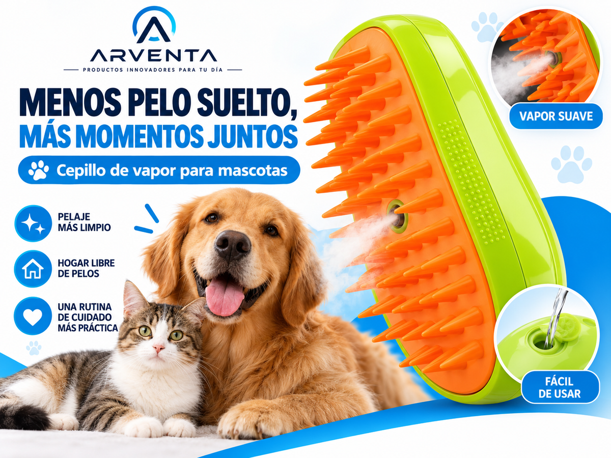Cepillo de Vapor para Mascotas | Arventa