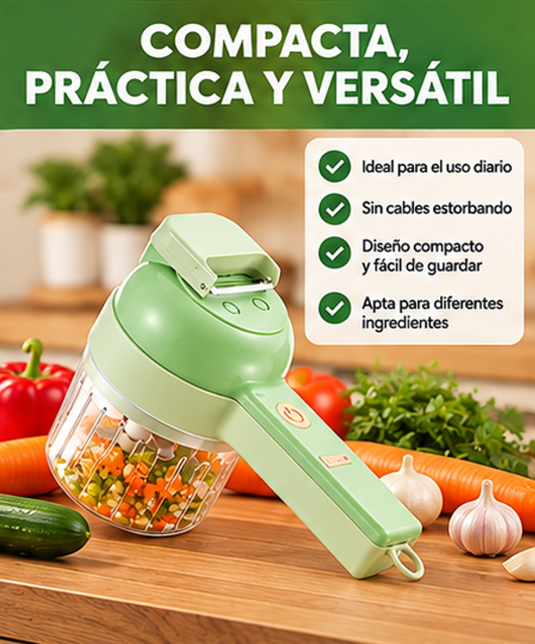 Cortador Eléctrico Multifuncional 3 en 1 | Cocina Fácil y Rápida